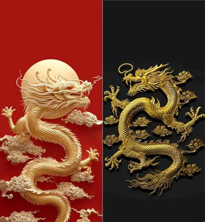 2024龙年手机壁纸2张